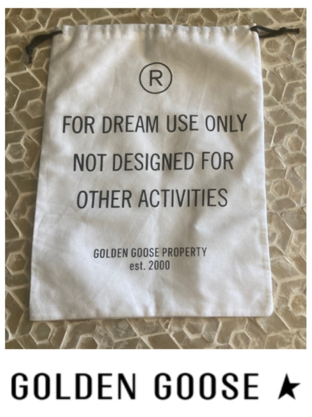 AUTHENTIC Golden Goose dust bag (15” x 11.25”)